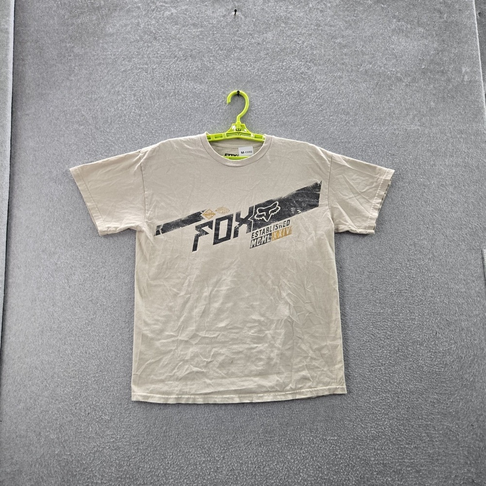 Fox Racing Women‎ Shirt M Brown Logo Short Sleeve